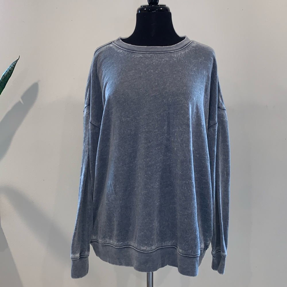WILD FOX BURNOUT ROAD-TRIP “DRESS BLUE” size small oversized